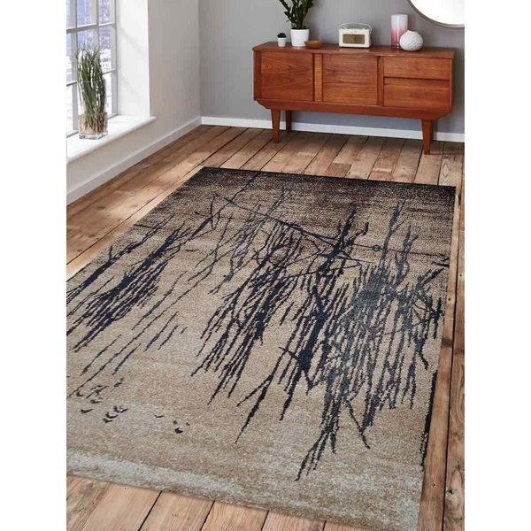 5 x 8 ft. Machine Woven Heatset Polypropylene Contemporary Rectangle Area Rug, Beige, Jensendistributionservices, Mfr#: MI1559019